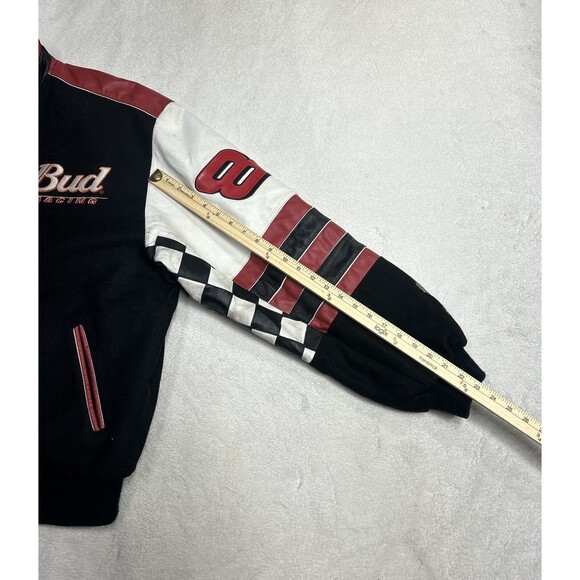 Vtg Dale Earnhardt Jr Bud Racing Reversible Leather Jacket Size XL Jeff Hamilton - Picture 9 of 13